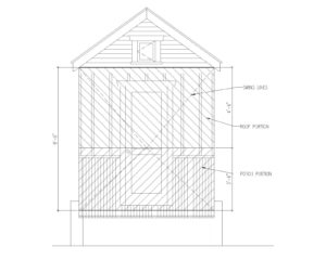 fold down porch dimensions