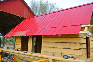 tiny house Roof flap down