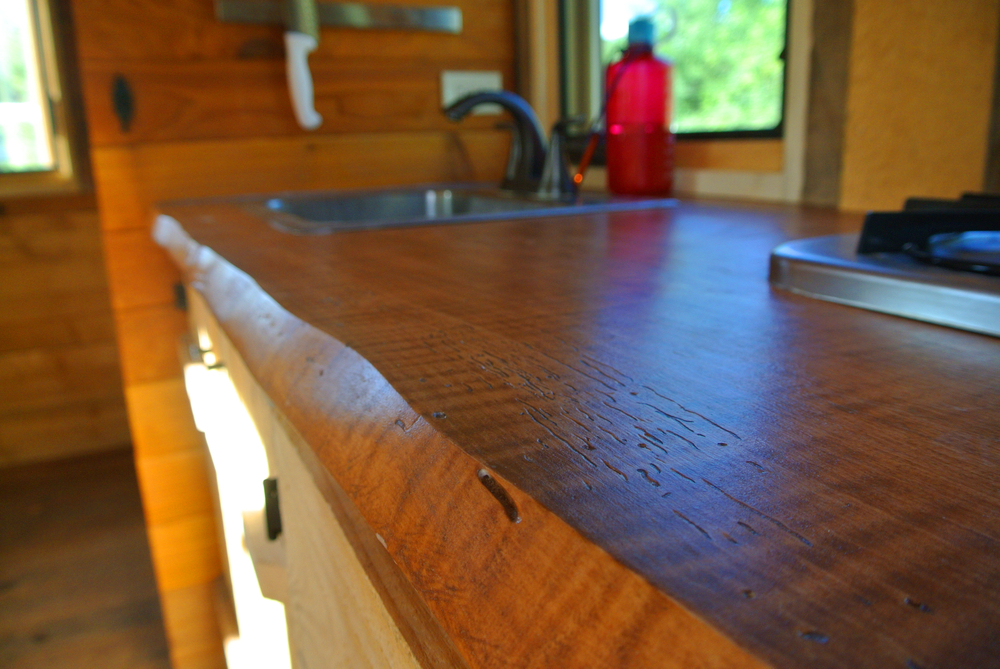 tiny house custom wood countertop