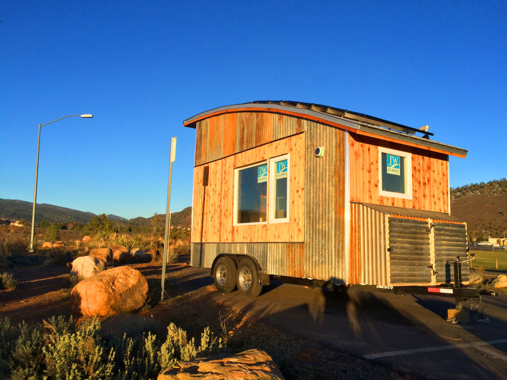 curved roof tiny house exterior