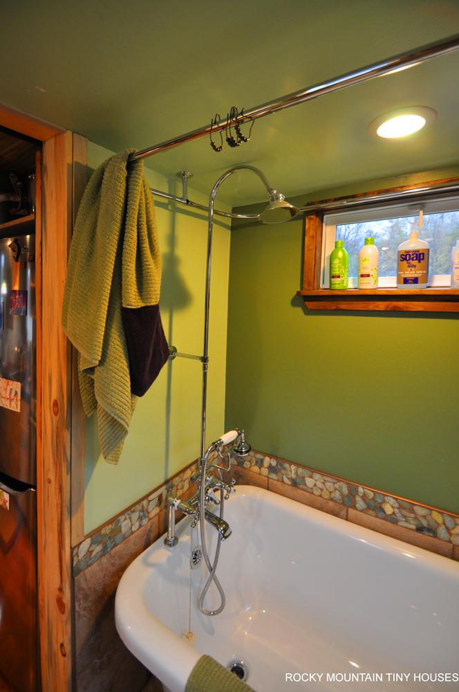 Red Mountain 34' Tiny House luxury bathroom