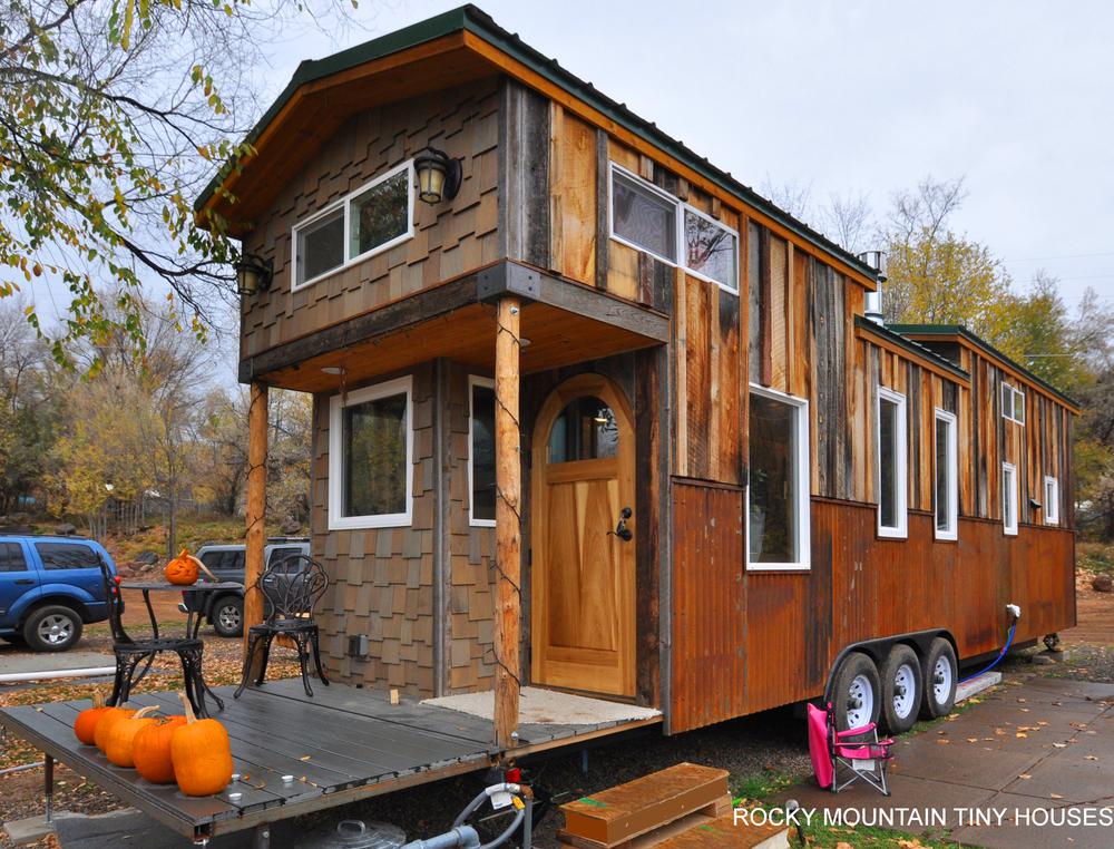 Red Mountain 34' Tiny House barn wood siding