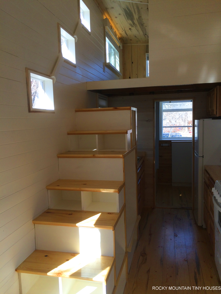 Wasatch 28' tiny house stairs